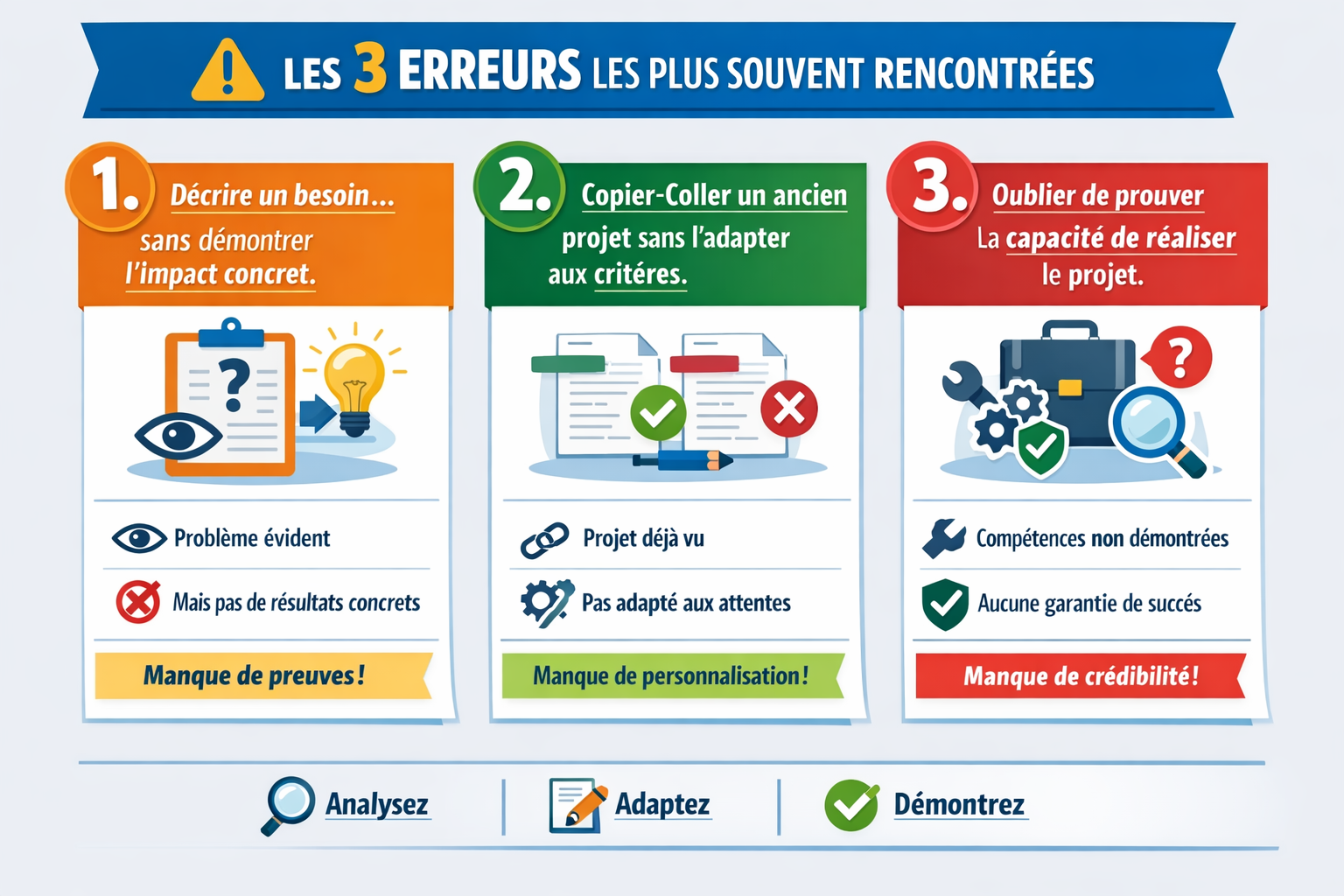 3 erreurs qui font perdre une subvention